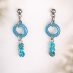 Oorbellen “Blue circle”