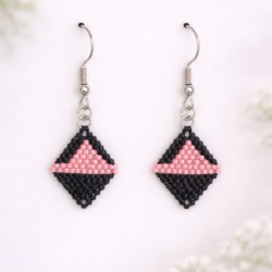 Oorbellen Miyuki “pink neon”