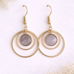 Oorbellen “gold marble”